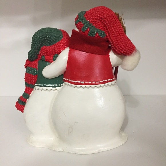 A Family of Snowman, Snow lady  and snow child Plaster Decoration Christmas - Picture 3 of 8